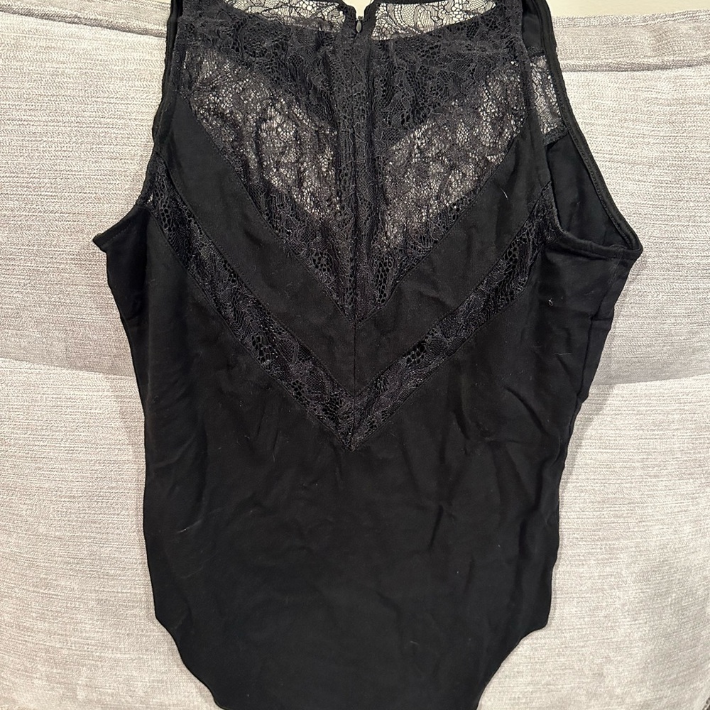 Express Black Lace Bodysuit - Picture 3 of 3